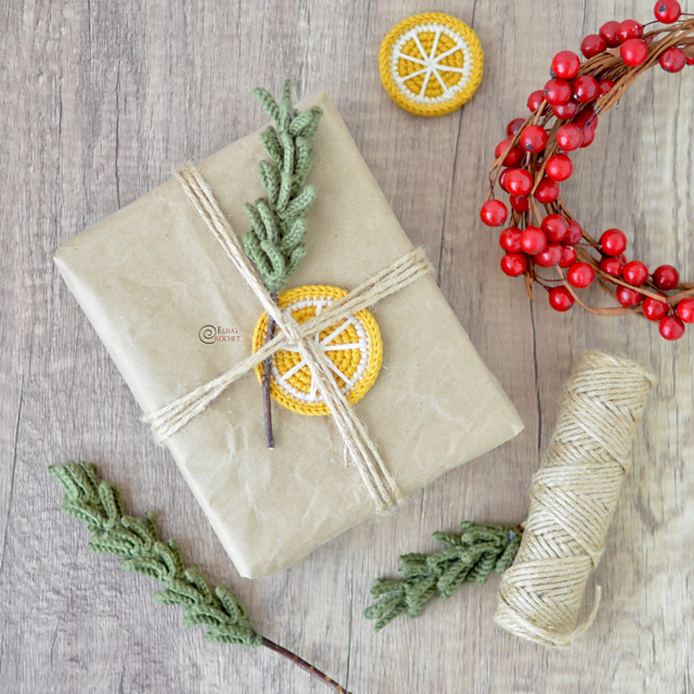 Pine Twig and Lemon Slices