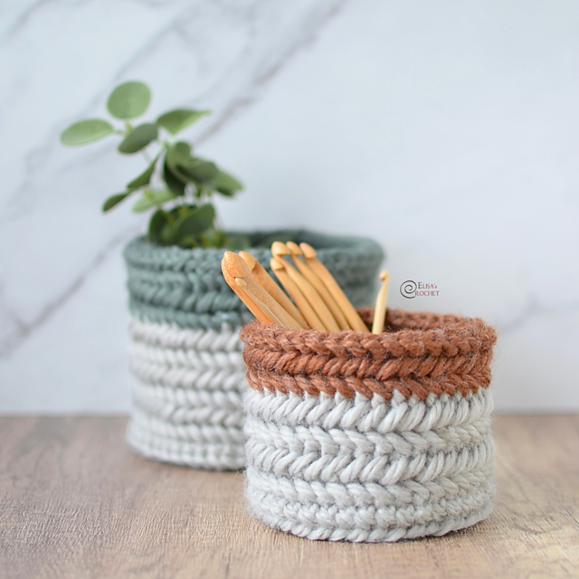 Herringbone Baskets