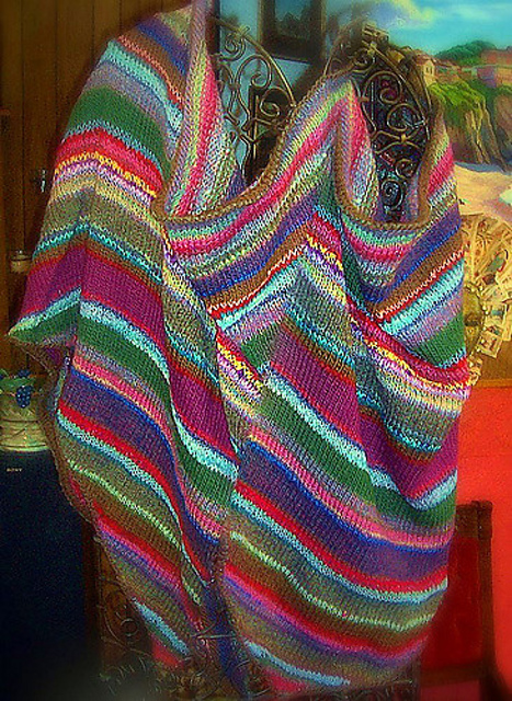Simple Stripes Triangular Shawl