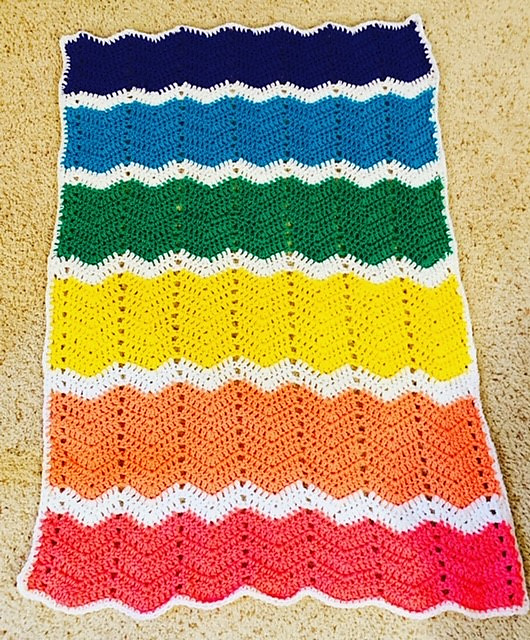 Wavy Rainbows Blanket