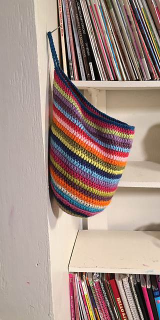 Stripey Hanging Basket