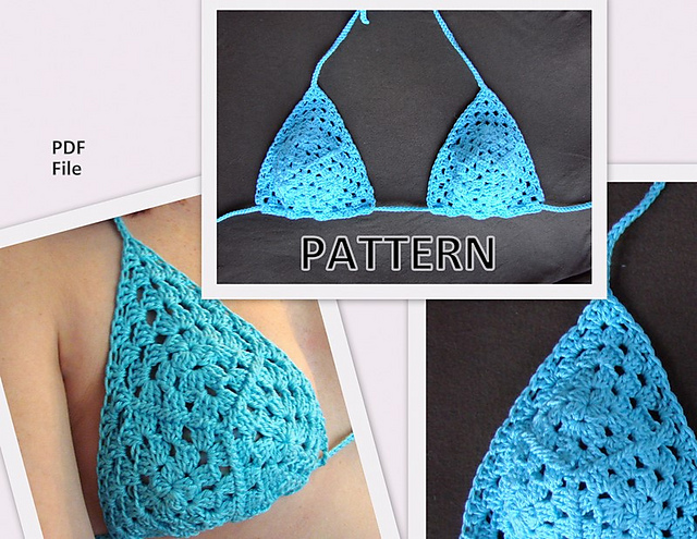 Granny Motifs Bikini Top
