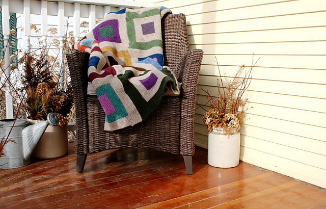 The Northern Felted Log Cabin Blanket