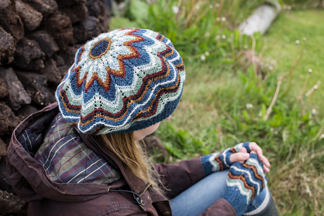 Atlantic Lace Hat and Fingerless Gloves