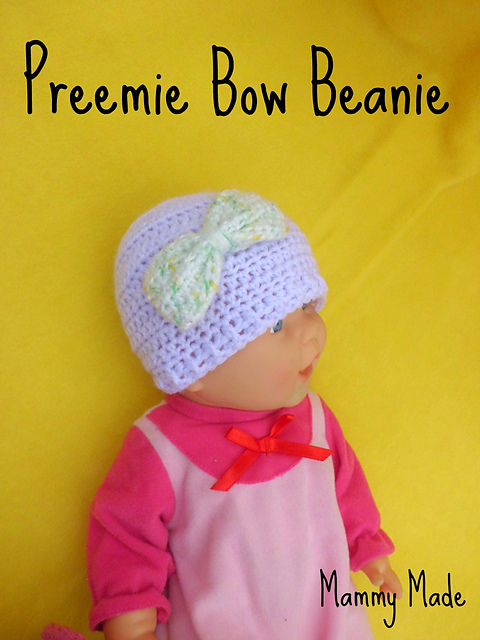 Preemie Bow Beanie