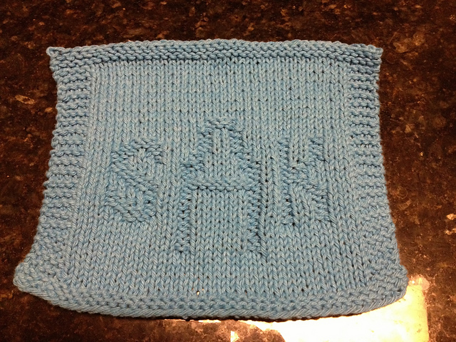 sAk Monogram Dishcloth