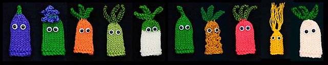 Vegetable & Fruit finger puppets