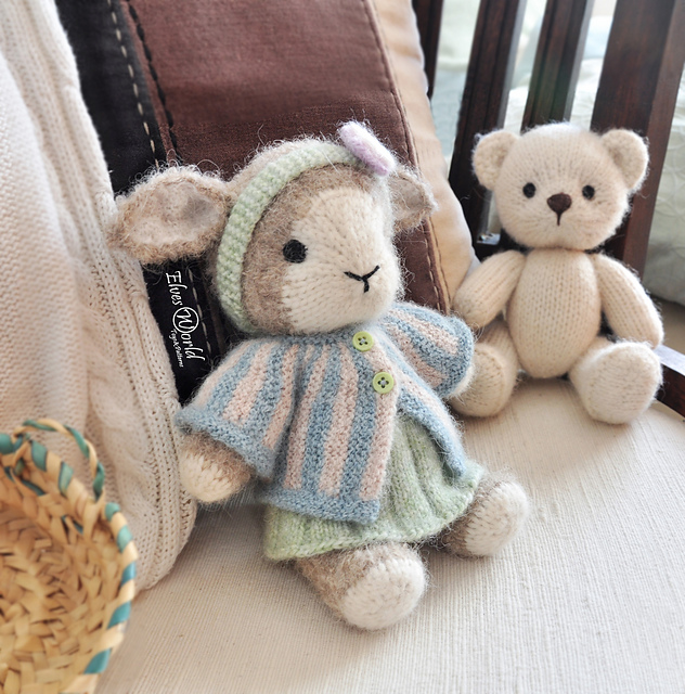 Easter Toy Outfit: Striped Jacket and Skirt