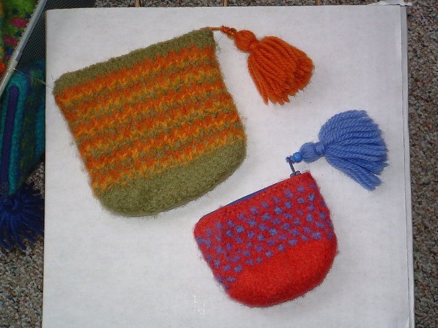 Felted Coin Purses - Pattern Four