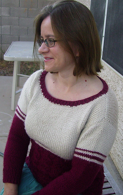 Cables and Stripes Pullover