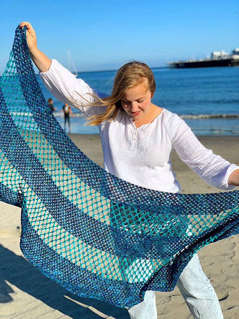 Spilling Waves Shawl