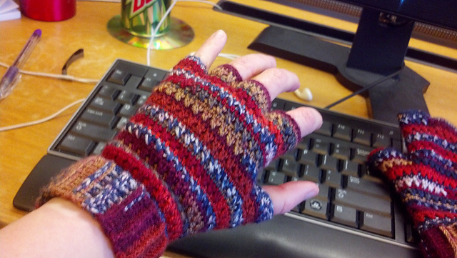 fingerless gloves!