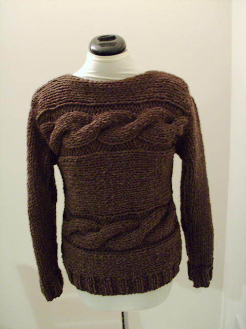 Sideways Cable Sweater