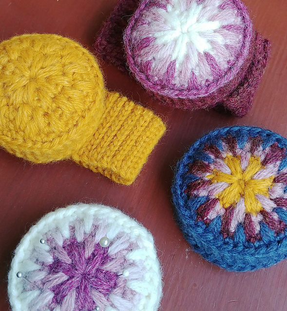 Sunburst Pincushion wearable wrist band