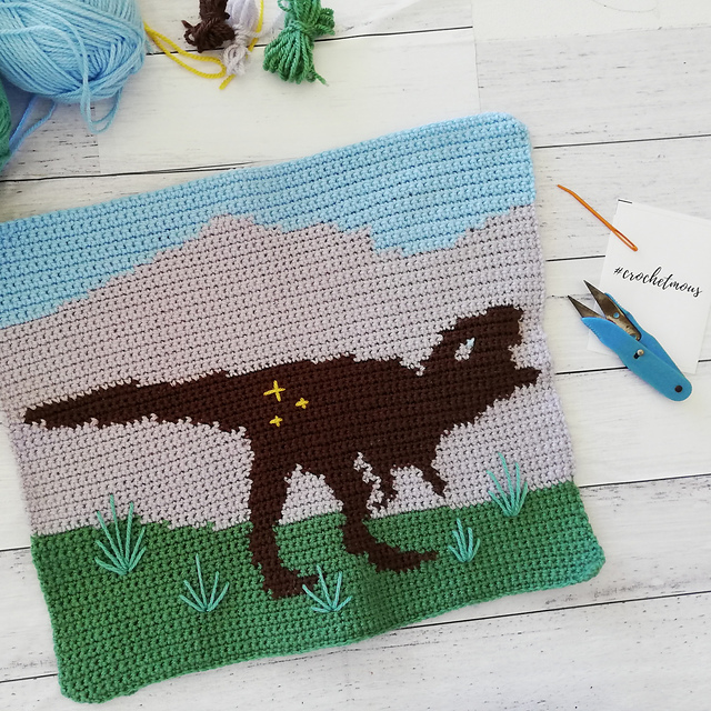 Dino Cloth Book  (Crochet)