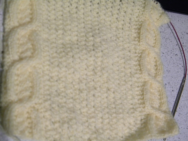 Cable and Lace Scarf