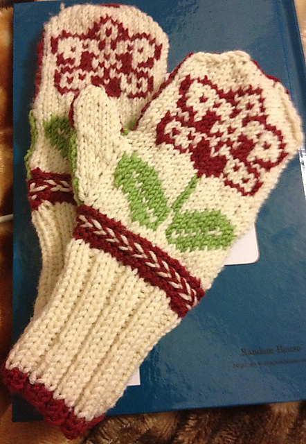 Orchid Flower Mittens