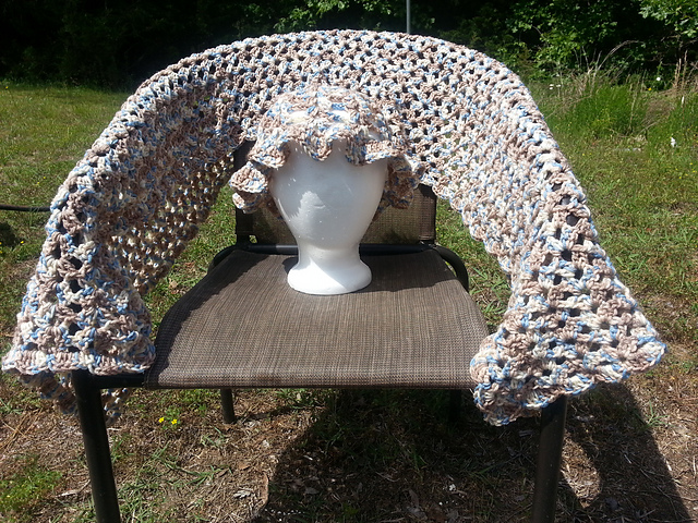 Just Beachy Hat and Shawl Set