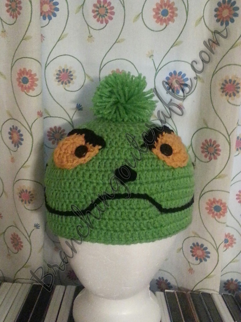 Grumpy Green Christmas Hat
