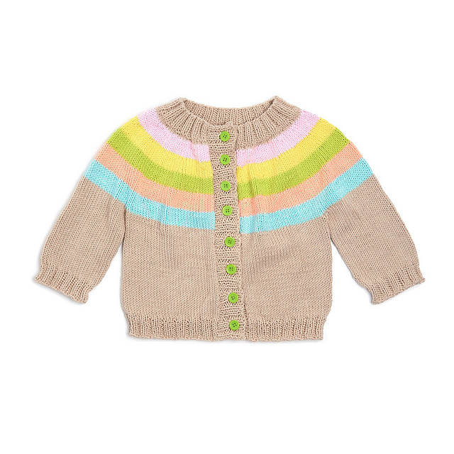 Rainbow Yoke Knit Sweater