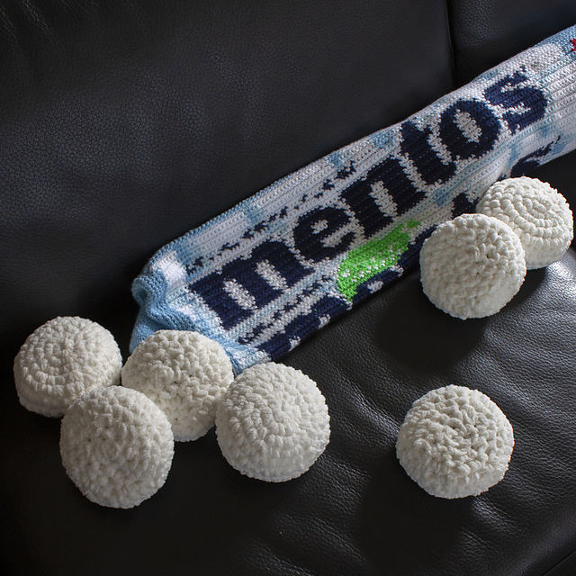 Mint candy roll pillow