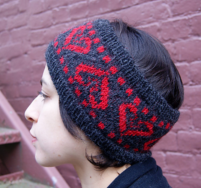 Fairisle Hearts Headband
