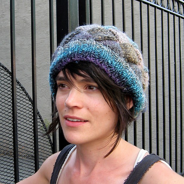 Entrelac Slouch Hat