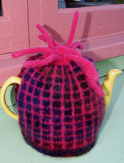 Felted Mosaic Tea Cozy