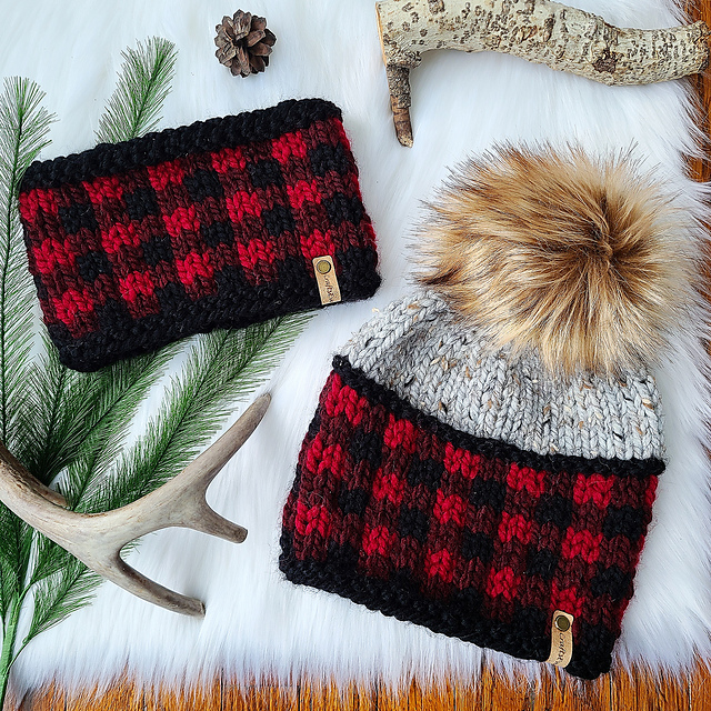 A Little Bit Plaid Brimless Beanie
