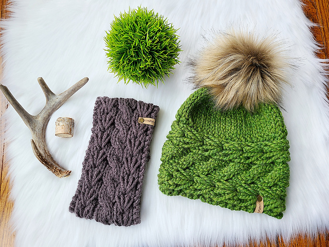 Fern Path Headband and Brimless Beanie