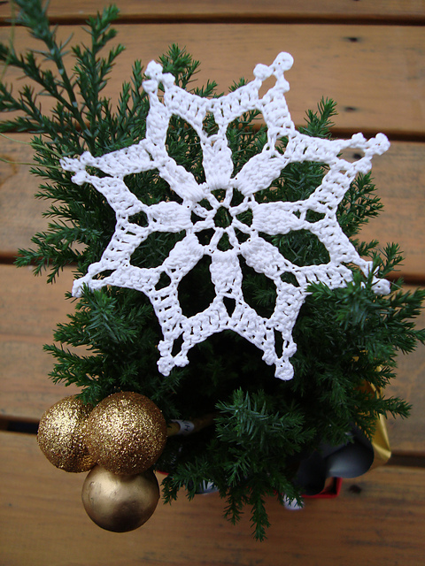 Starry Snowflake Christmas Ornament 