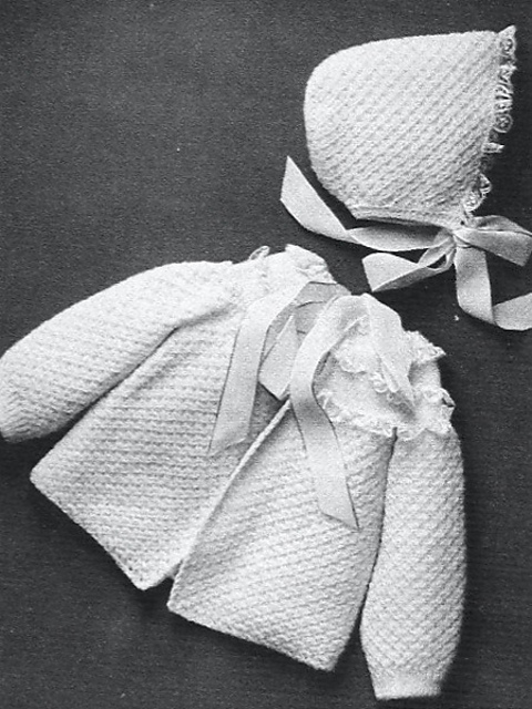 1347 Baby jacket with bonnet