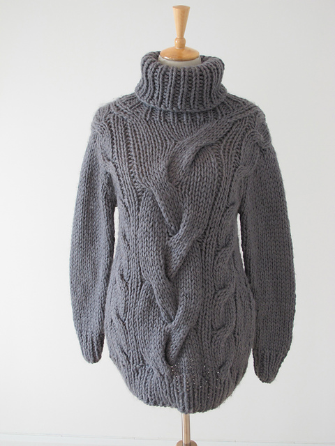 12. Cable Stitch Maxi Sweater