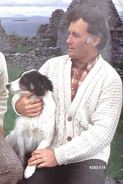 4260-516 V-Neck Men's Irish Knit Cardigan