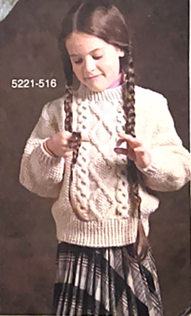 5221-516 Child's Cabled Pullover