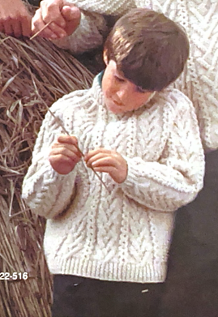 5222-516 Child's Cabled Pullover