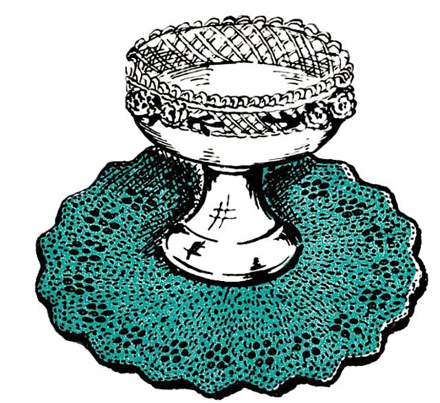 Knitted Doily With Pointed Edge