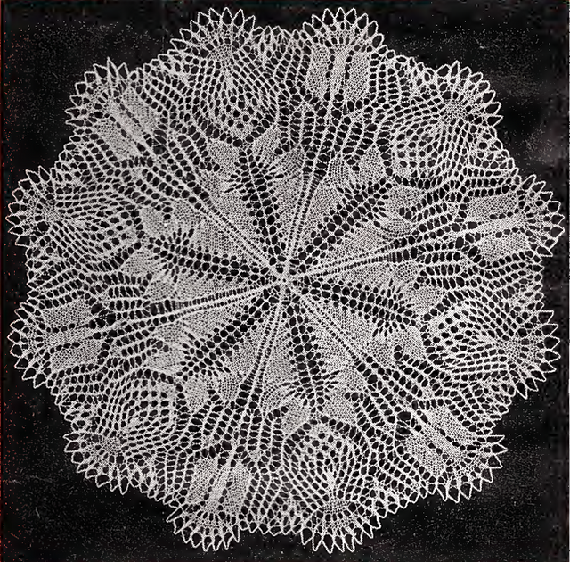 Knitted Colonial Bouquet Doily