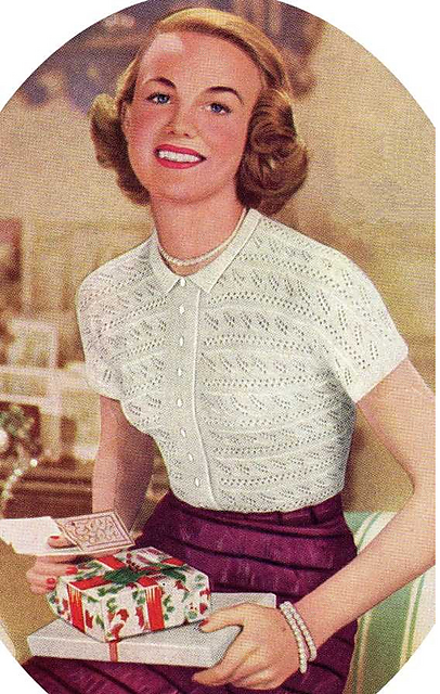 Lace-Knit Blouse
