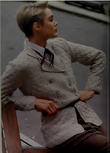 Butterfly and Moss Stitch Jacket