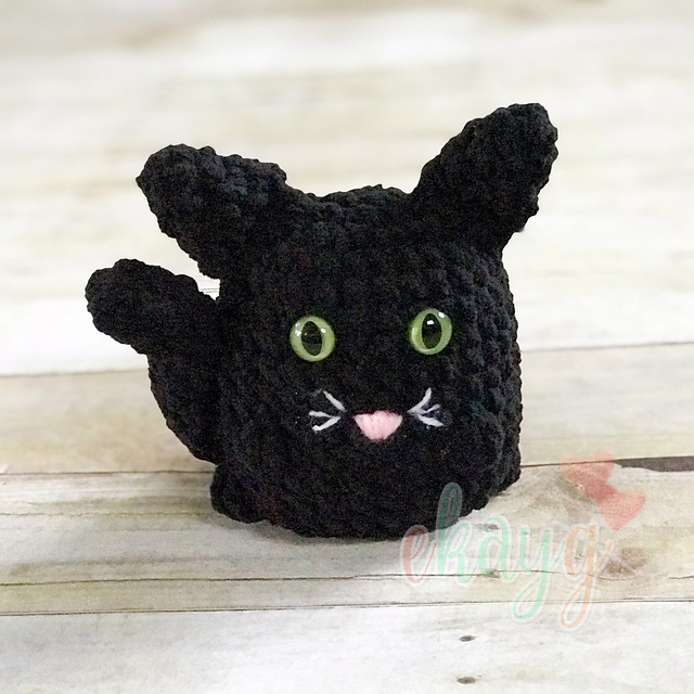 Puffy Stuffy Black Cat