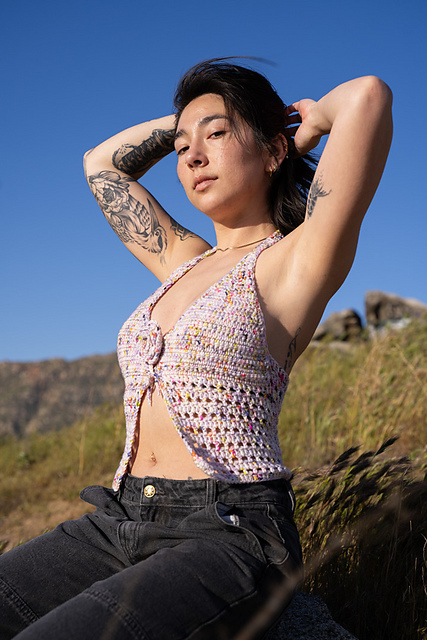 Rosette Halter Top
