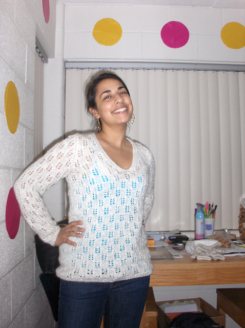 Lace V-Neck Pullover