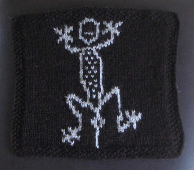 Magickal Throw: Iguana Taino Lizard Petroglyph