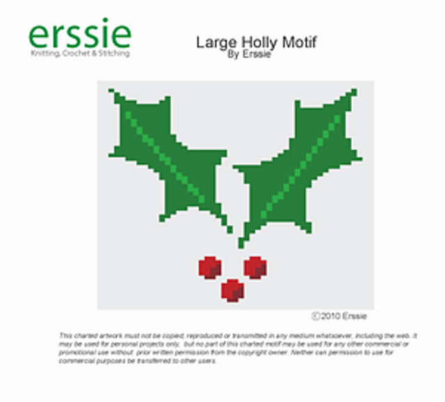 Yuletide Charts: Large Holly