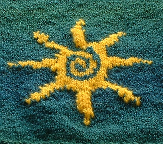 Solstice Sun Tribal Spiral Motif