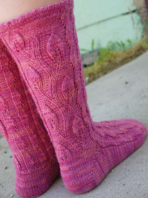 Fuchsia Valley Socks