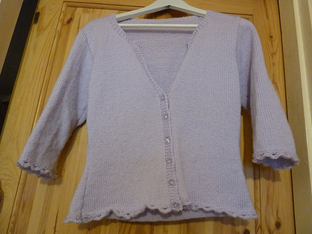Cardigan with Short or 3/4 Sleeves