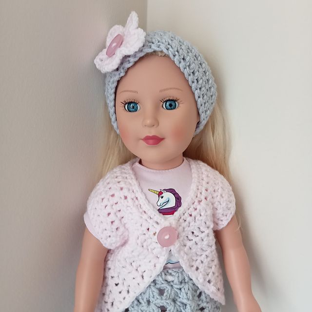 Baby Pink Cardigan for Doll