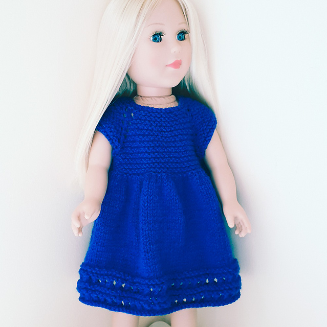 Ravelry: Royal Blue Dress for Doll pattern by Esther Kate